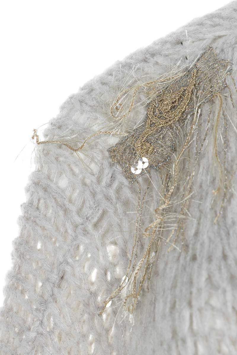 Beige Knitted Sweater close-up