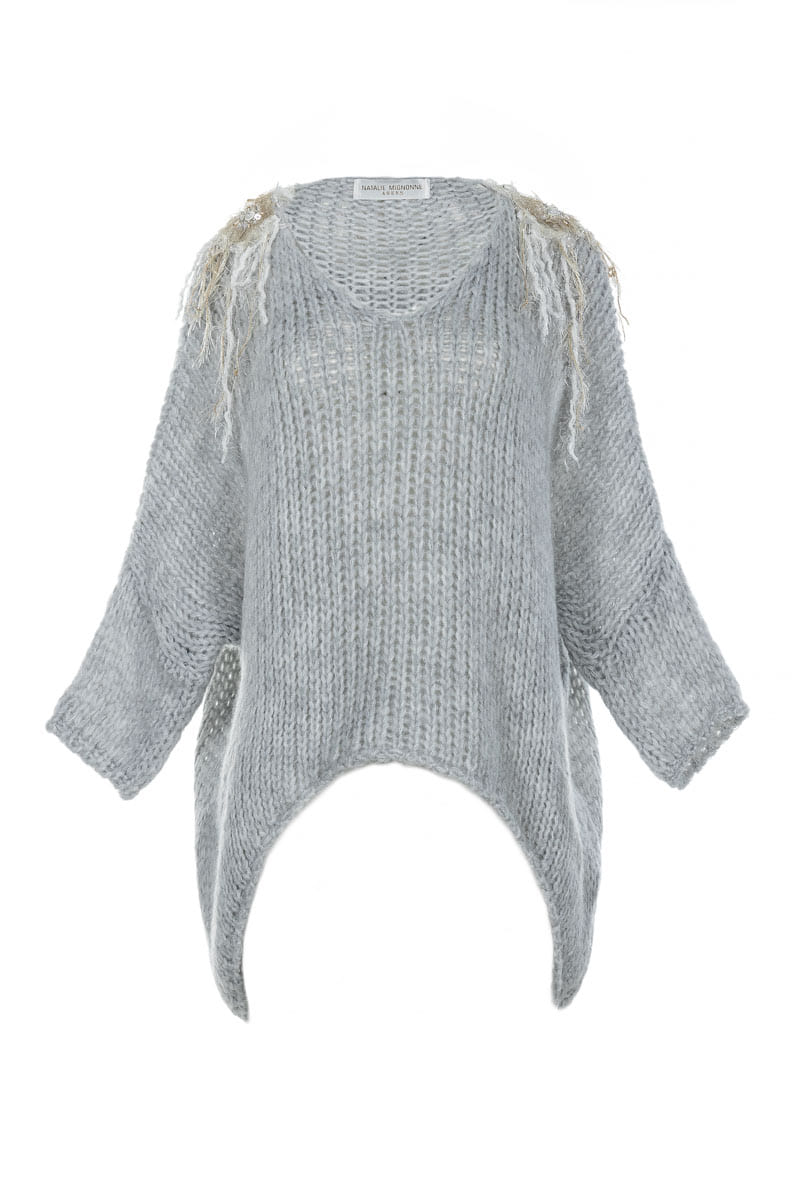 Grey-Blue Knitted Sweater