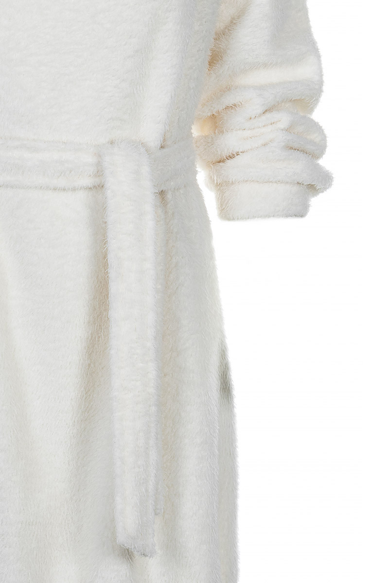 Ivory Fluffy Dress close-up