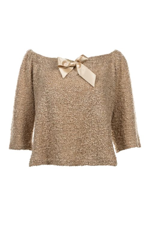 Beige Knitted Blouse